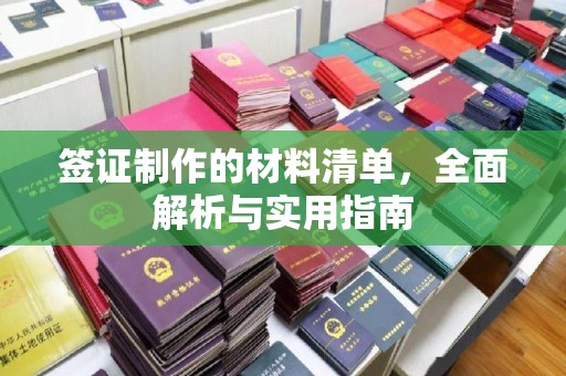 永靖签证制作的材料清单，全面解析与实用指南